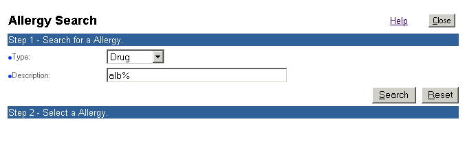 Allergy Search